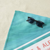 Personalisiertes Aquamarines Coral Wedelstrandtuch Strandtuch (Beispiel)