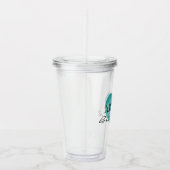 Personalisiertes aquamarines Gastgeschenk Acryltrinkbecher (Rechts)