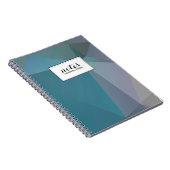 Personalisiertes Aquamarines geometrisches Muster Notizblock (Rechte Seite)