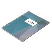 Personalisiertes Aquamarines geometrisches Muster Notizblock (Linke Seite)