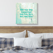 Personalisiertes aquamarines Holzmuster Leinwanddruck (Insitu (Schlafzimmer))