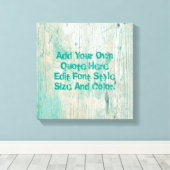 Personalisiertes aquamarines Holzmuster Leinwanddruck (Insitu (Holzboden))