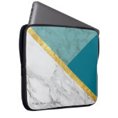 Personalisiertes Aquamarines Marbour & Gold Notebo Laptopschutzhülle (Vorne Rechts)