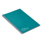 Personalisiertes Aquamarines Minimalistisch Notizblock (Rechte Seite)