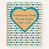 Personalisiertes Aquamarines Orange Geometric Keep Notizblock (Vorderseite)
