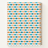 Personalisiertes Aquamarines Orange Geometric Keep Notizblock (Rückseite)