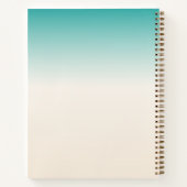 Personalisiertes Aquamarines und Beige-Notebook Notizblock (Rückseite)