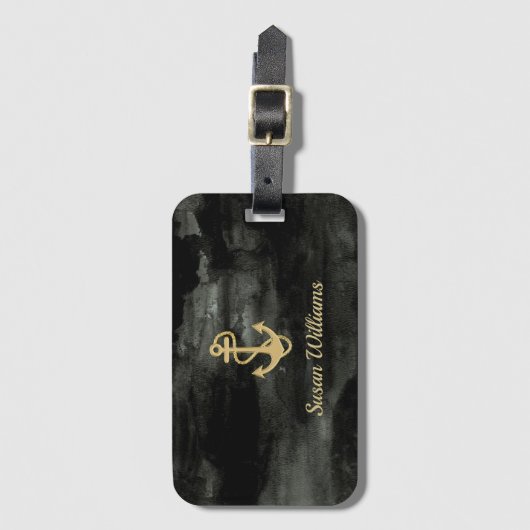 Personalisiertes Aquarel Gepäckanhänger (Vorderseite Vertikal)