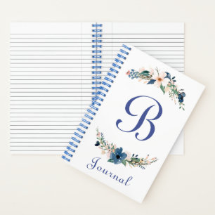 Personalisiertes Aquarell-Blumenjournal Notizblock