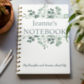 Personalisiertes Aquarell-Botanik-Journal Notizblock