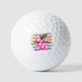 Personalisiertes Aquarell-Gänseblümchen-Apfel Golfball