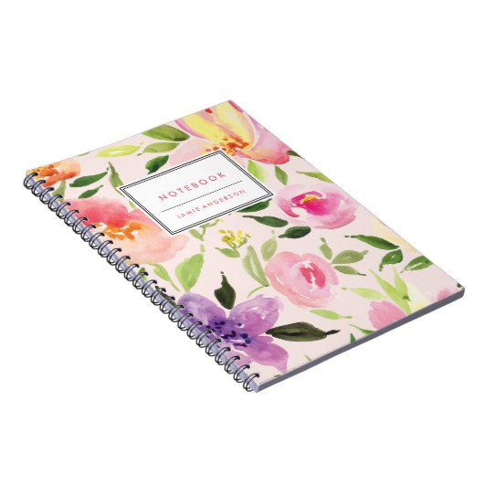 Personalisiertes Aquarell-Notebook Notizblock (Rechte Seite)