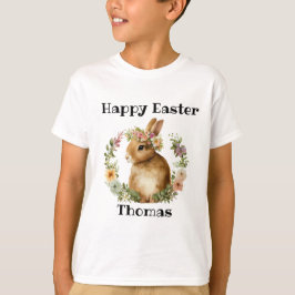 Personalisiertes Aquarell Retro Osterfest T-Shirt