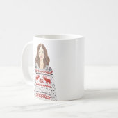 Personalisiertes Aquarellbild Weihnachten Tasse (Vorderseite Links)