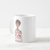 Personalisiertes Aquarellbild Weihnachten Tasse (Vorderseite Links)