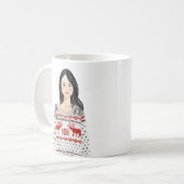 Personalisiertes Aquarellbild Weihnachten Tasse (Vorderseite Links)