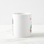 Personalisiertes Aquarellbild Weihnachten Tasse (Mittel)