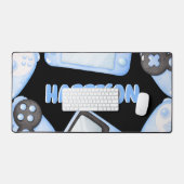 Personalisiertes Aquarellblau Schreibtischunterlage (Tastatur & Maus)