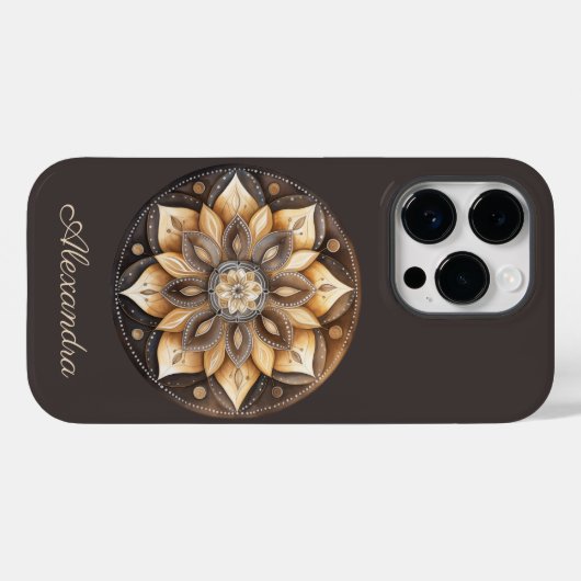 Personalisiertes Aquarellbraun Case-Mate iPhone Hülle (Rückseite (Horizontal))