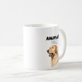 Personalisiertes Aquarellfarbenlabor Retriever Kaffeetasse (VorderseiteRechts)