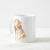 Personalisiertes Aquarellfarbenlabor Retriever Kaffeetasse (Vorderseite Links)