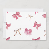 Personalisiertes Aquarellfarbenrosa Bugkokett Dankeskarte (Rückseite)