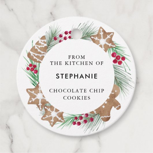 Personalisiertes Aquarellkoch Backen Geschenkanhänger (Vorderseite)