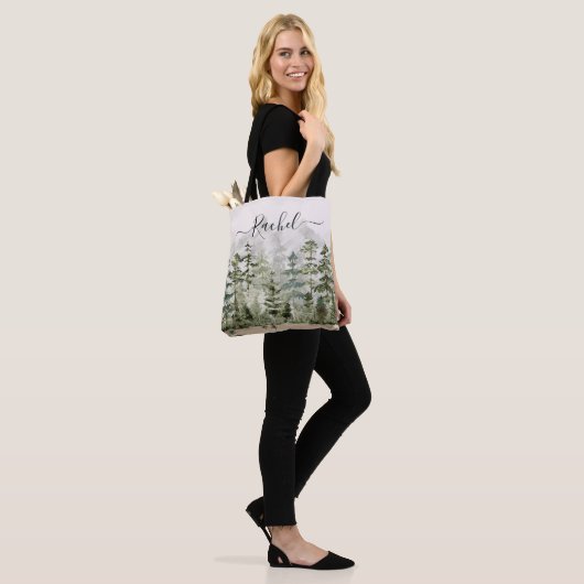 Personalisiertes Aquarellwald Tasche (Am Model)