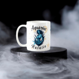Personalisiertes Aquarius Zodiac-Zeichen Niedliche Kaffeetasse