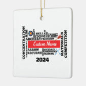 Personalisiertes Archery Word Cloud Weihnachtsschm Keramikornament (Links)