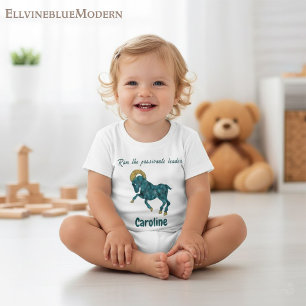Personalisiertes Aries-Sternzeichen-Impressionist- Baby T-shirt