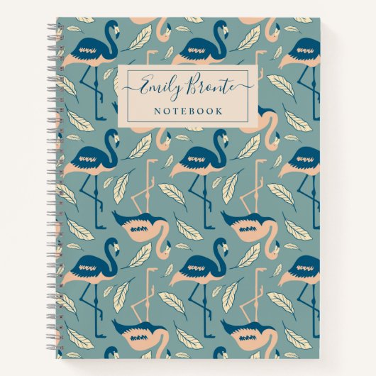Personalisiertes Art Deco inspiriert Flamingo-Must Notizblock (Vorderseite)