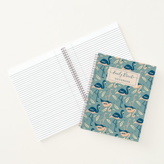 Personalisiertes Art Deco inspiriert Flamingo-Must Notizblock (Innenseite)
