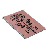 Personalisiertes Art Deco Rose Notizbuch Notizblock (Rechte Seite)