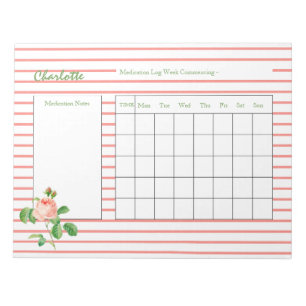 Personalisiertes Arzneimittel-Protokoll Notizblock