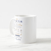 Personalisiertes Arzt-Geschenk | Danke Kaffeetasse (Vorderseite Links)