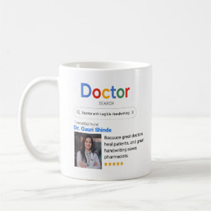 Personalisiertes Arztfoto mit individuellem Namen Kaffeetasse