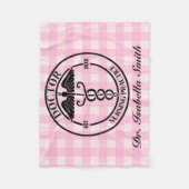 Personalisiertes Arztgeschenk für Studienabschluss Fleecedecke (Vorderseite)