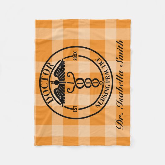 Personalisiertes Arztgeschenk für Studienabschluss Fleecedecke (Vorderseite)