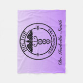 Personalisiertes Arztgeschenk für Studienabschluss Fleecedecke (Vorderseite)