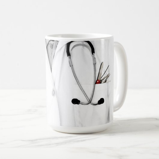 Personalisiertes Arztgeschenk Kaffeetasse (VorderseiteRechts)
