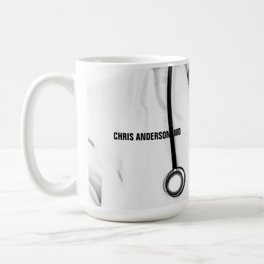 Personalisiertes Arztgeschenk Kaffeetasse (Links)