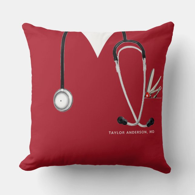 Personalisiertes Arztgeschenk Kissen (Vorderseite)