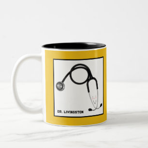 Personalisiertes Arztgeschenk Zweifarbige Tasse