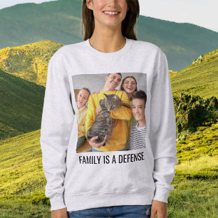 Personalisiertes Asche-Schwarz-Katze-Mama-Familien Sweatshirt