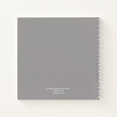 Personalisiertes Aschgrau- und Weißbuch Notizblock (Rückseite)