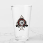 Personalisiertes Ass des Spades Glas (Vorderseite)