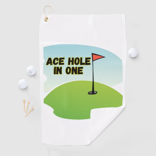 Personalisiertes Ass Hole in One Golfhandtuch (Insitu)