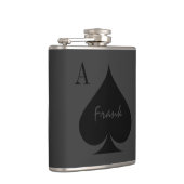 Personalisiertes Ass von Pik trinken Flasche Flachmann (Rechts)