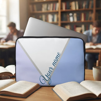 Personalisiertes ästhetisches blaues Namensgeschen Laptopschutzhülle